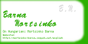 barna mortsinko business card